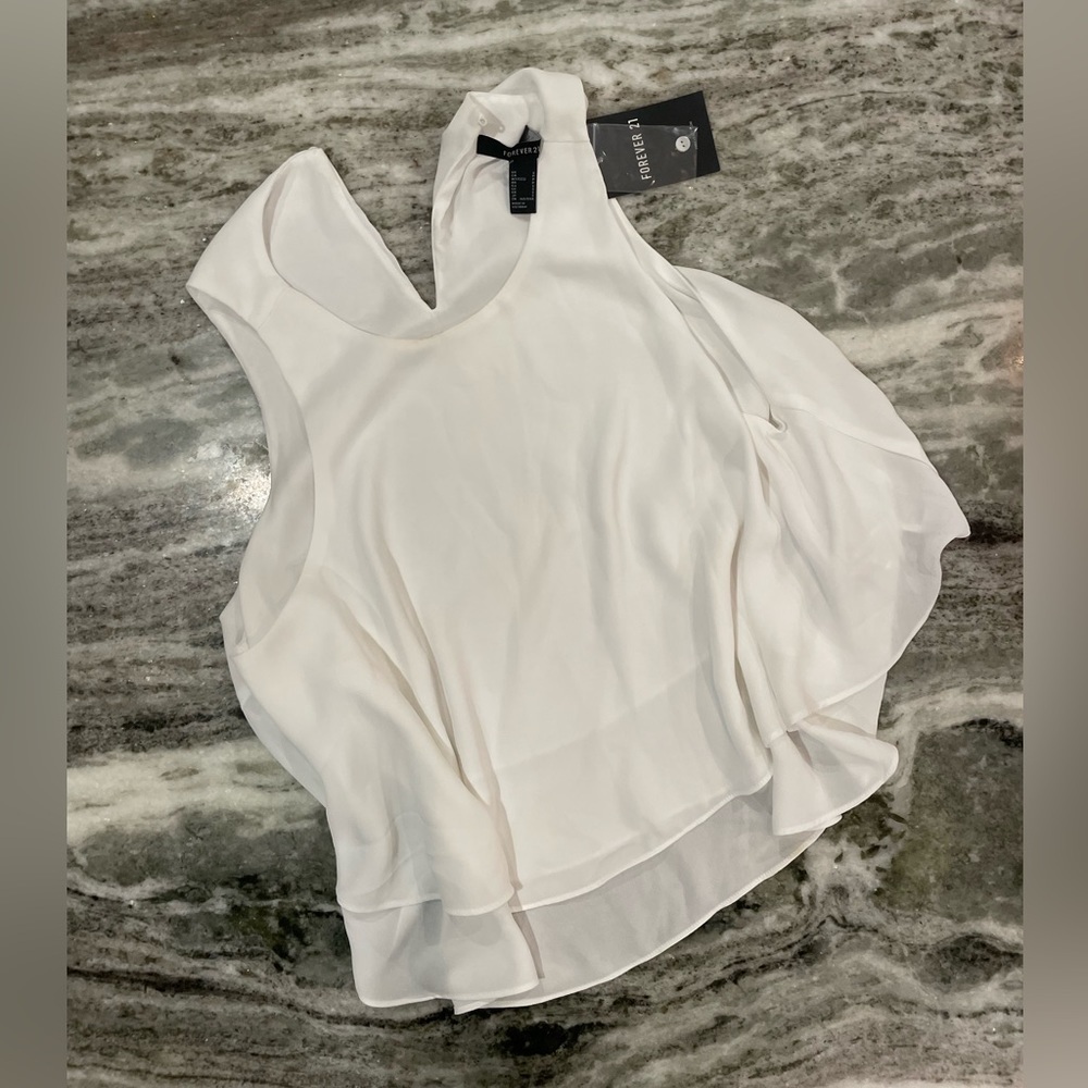 NWT White Forever 21 Blouse S